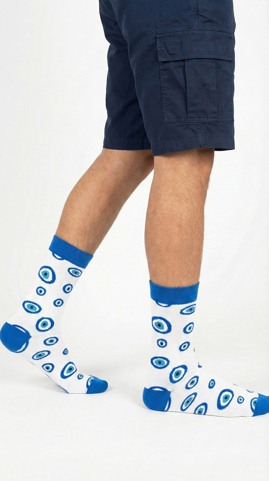 Blue Eyes – half-crew socks | Socks Up