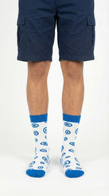 Blue Eyes – half-crew socks | Socks Up