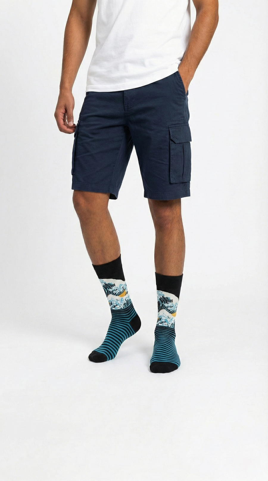 Moji Waves – half-crew socks | Socks Up