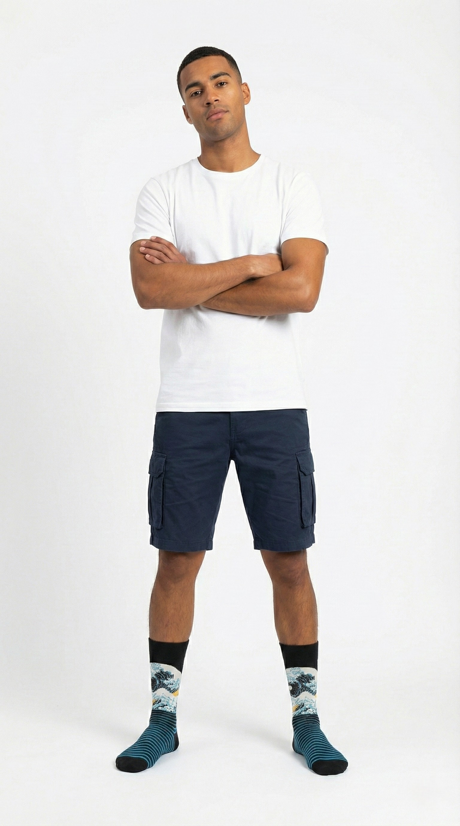 Moji Waves – half-crew socks | Socks Up