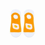 Egg low cut socks with fried egg print by Socks Up UAE