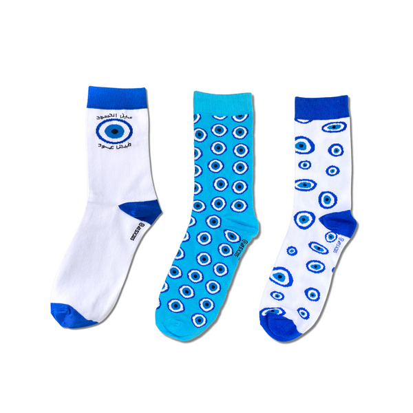 Blue Eye Pack – half crew socks design, Socks Up UAE