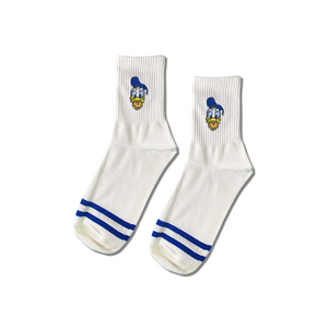 Donald Duck White Mid Crew