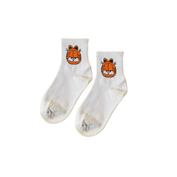 Garfield mid-cut crew socks design, Socks Up UAE