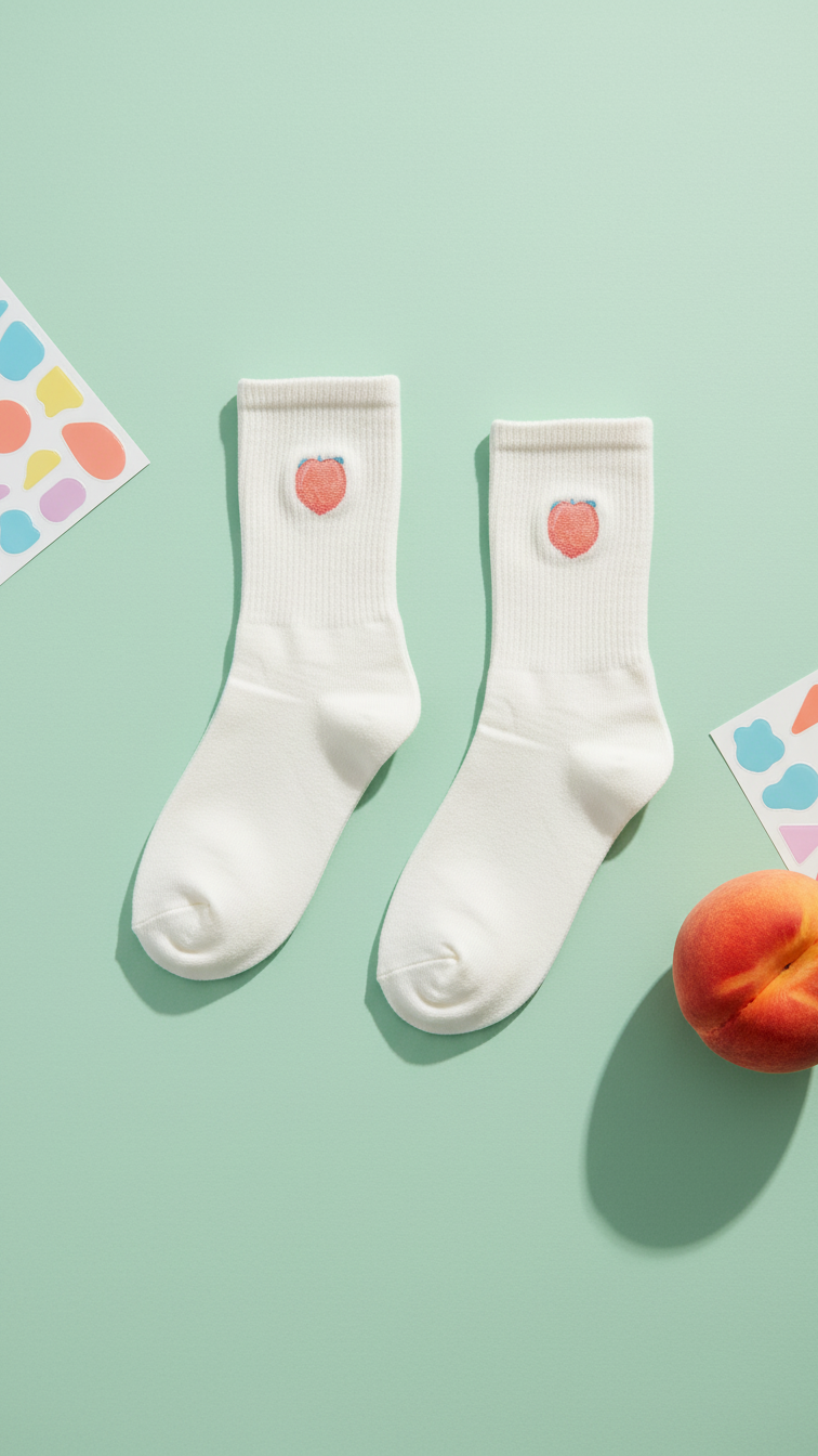 Peach – Mid cut crew | Socks Up