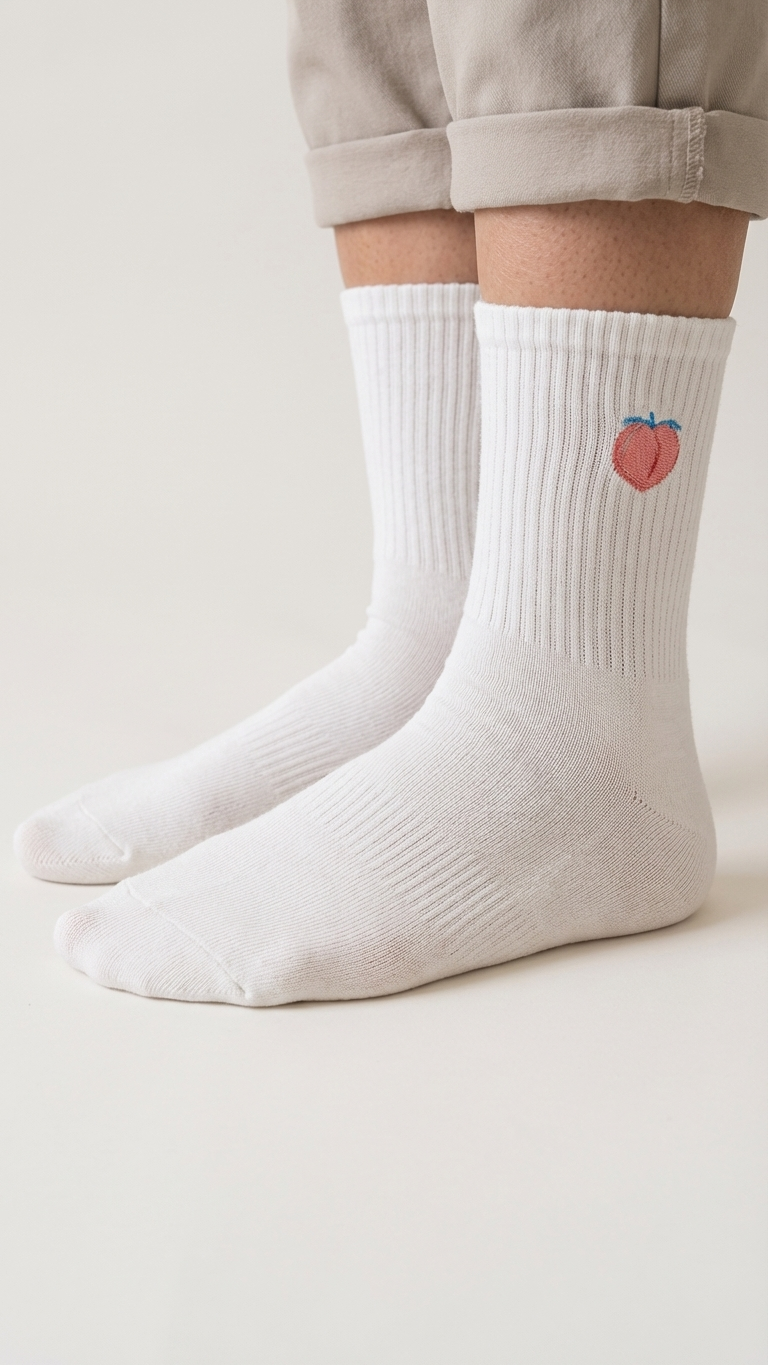 Peach – Mid cut crew | Socks Up