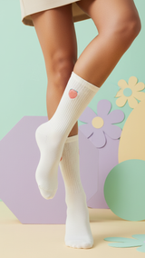 Peach – Mid cut crew | Socks Up