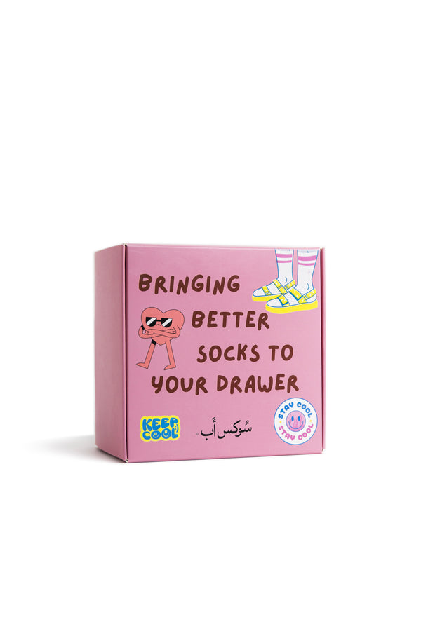 KEEP COOL Box gift design, Socks Up UAE