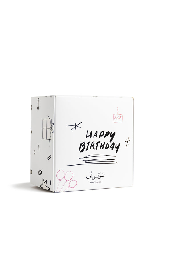 Happy Birthday Box gift design, Socks Up UAE