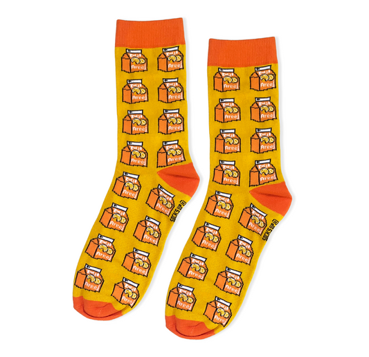 Shop Areej Orange Half-Crew Socks - Bold and Vibrant - Socks Up