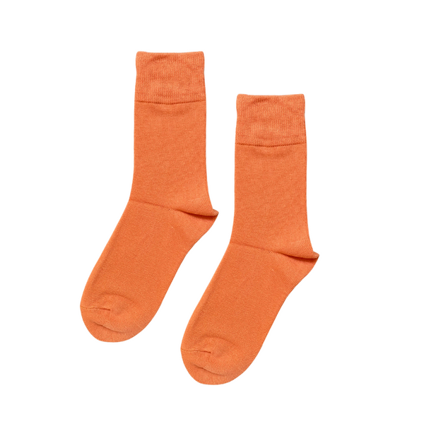 Orange funky half crew socks by Socks Up UAE