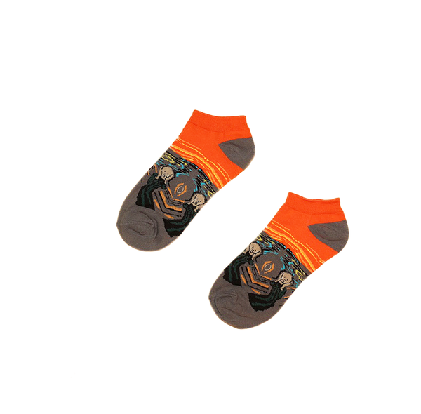 The Scream art ankle socks by Socks Up UAE