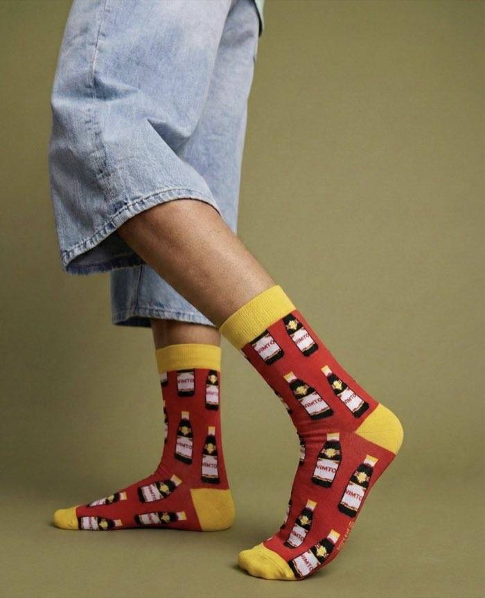 Vimto socks worn